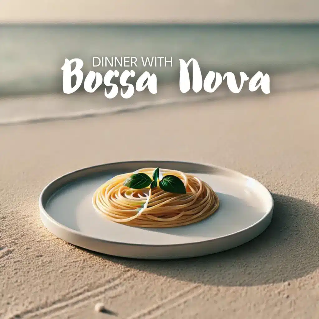 Dinner with Bossa Nova: Ocean Waves Background with Smooth Jazz Brazilian Melodies