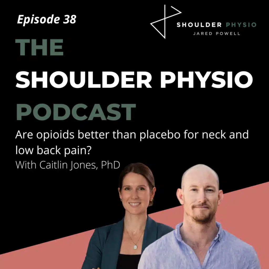 #38: Are opioids better than placebo for neck and low back pain? With Caitlin Jones, PhD