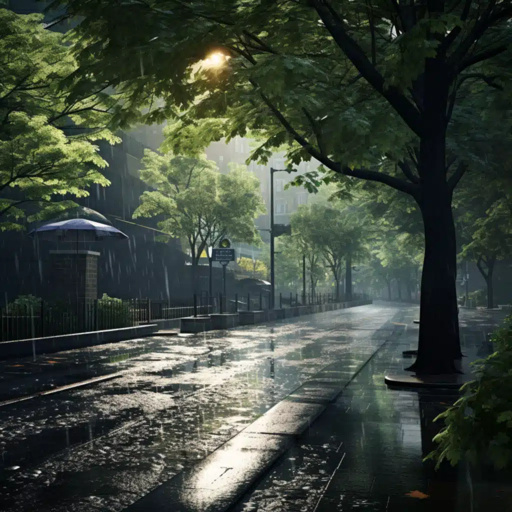 Serene Rain's Gentle Song