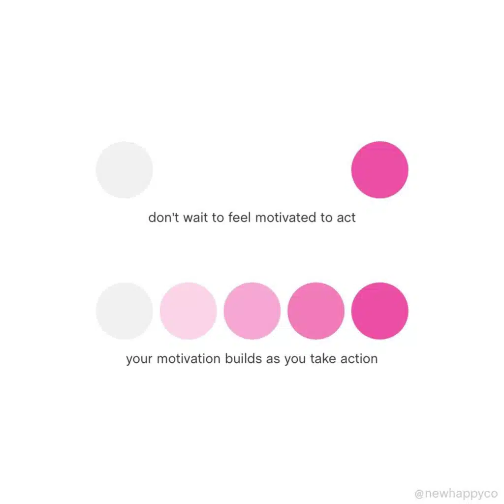 Action creates motivation