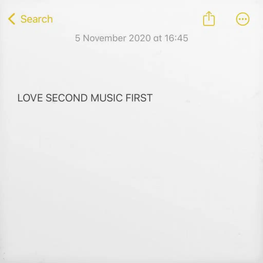 Love Second Music First