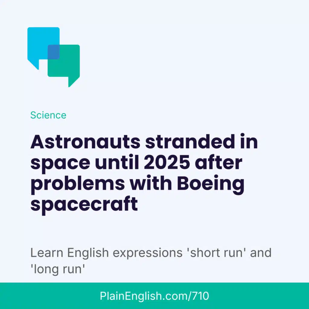 Two astronauts are stranded in space (Short run / long run)