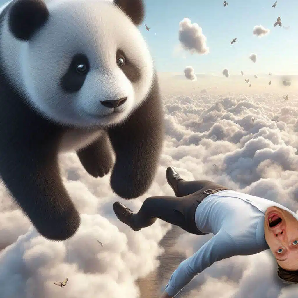 Panda who fell from the clouds