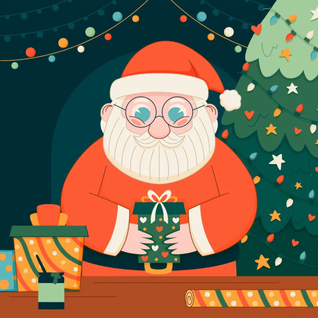 A Magical Winter Christmas Eve with Santa