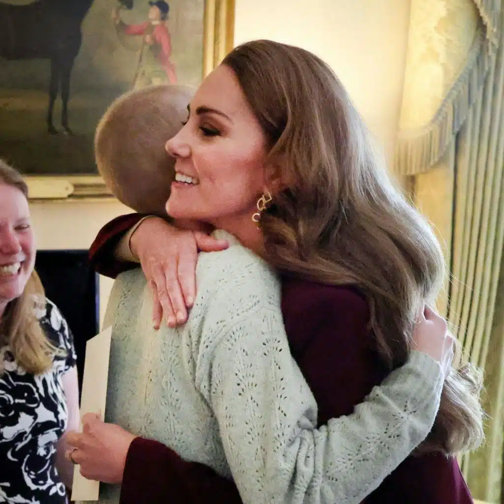 Kate’s hug with cancer patient speaks a thousand words