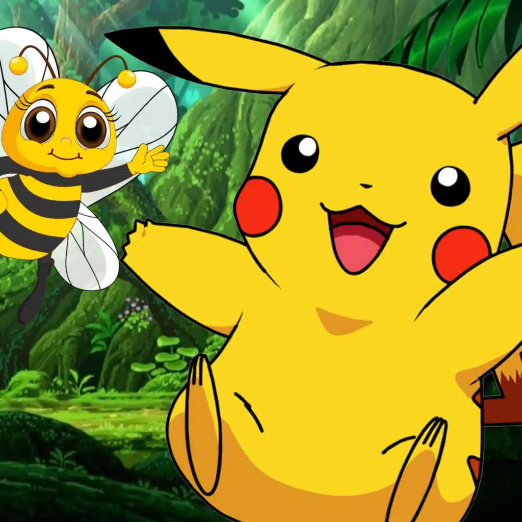 Pikachu and Melodybee