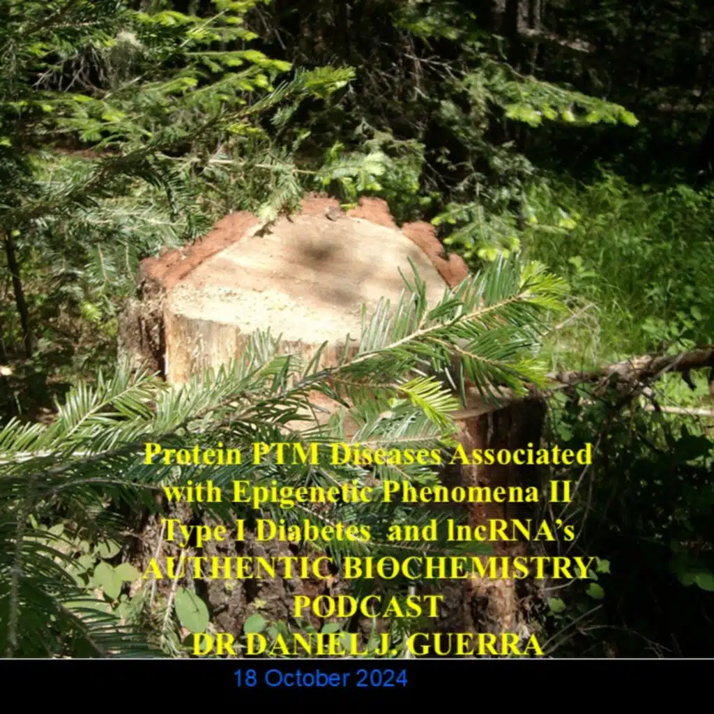 Protein PTM Diseases Associated with Epigenetic Phenomena II Type I Diabetes and lncRNA’s. AUTHENTIC BIOCHEMISTRY PODCAST.DR DANIEL J. GUERRA.18 OCTOBER 2024