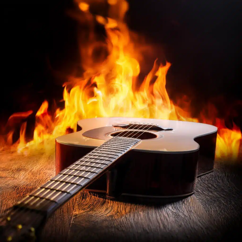 Relaxing Guitar Embers: Strums by the Fire