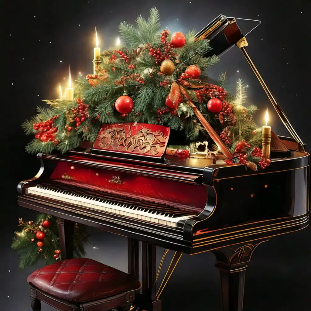 Piano by the Christmas Tree