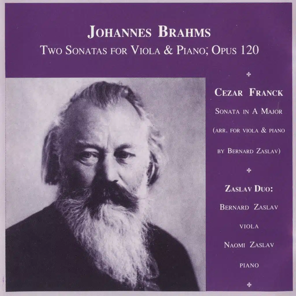 Brahms, J.: Viola Sonatas Nos. 1 and 2 / Franck, C.: Violin Sonata (Arr. B. Zaslav for Viola)