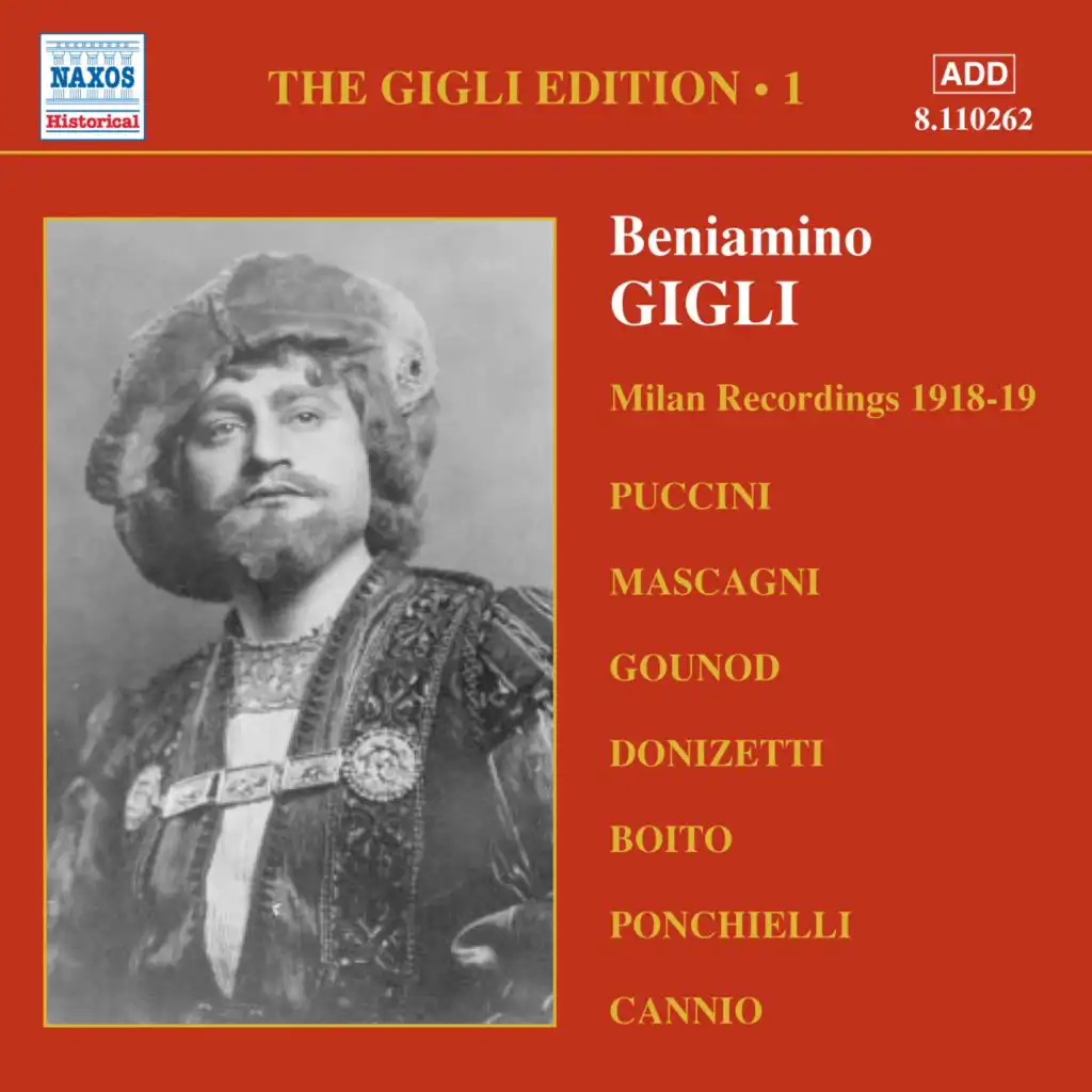 Gigli, Beniamino: Gigli Edition, Vol.  1: Milan Recordings (1918-1919)