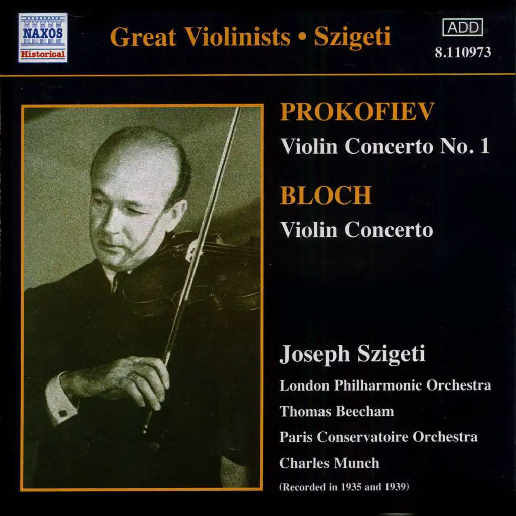 Joseph Szigeti, London Philharmonic Orchestra & Thomas Beecham