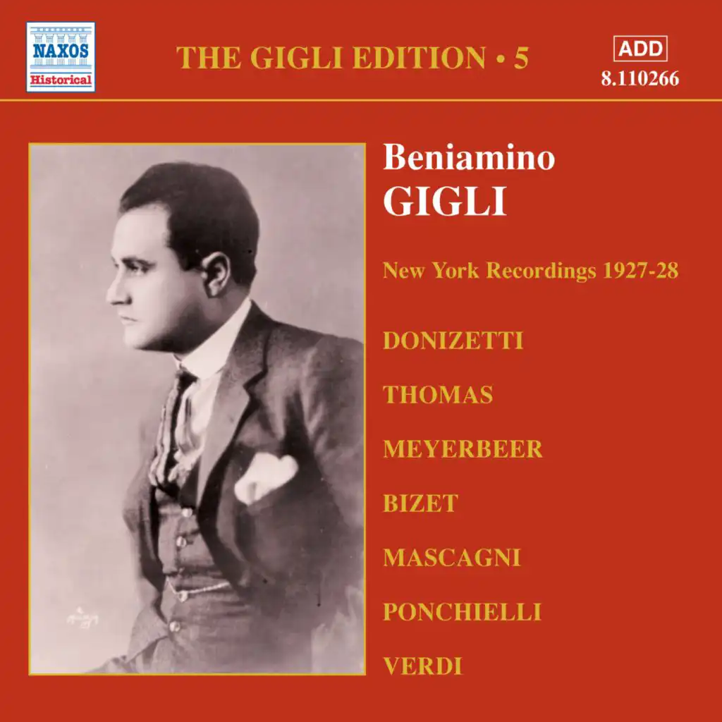 Gigli, Beniamino: Gigli Edition, Vol.  5: New York Recordings (1927-1928)