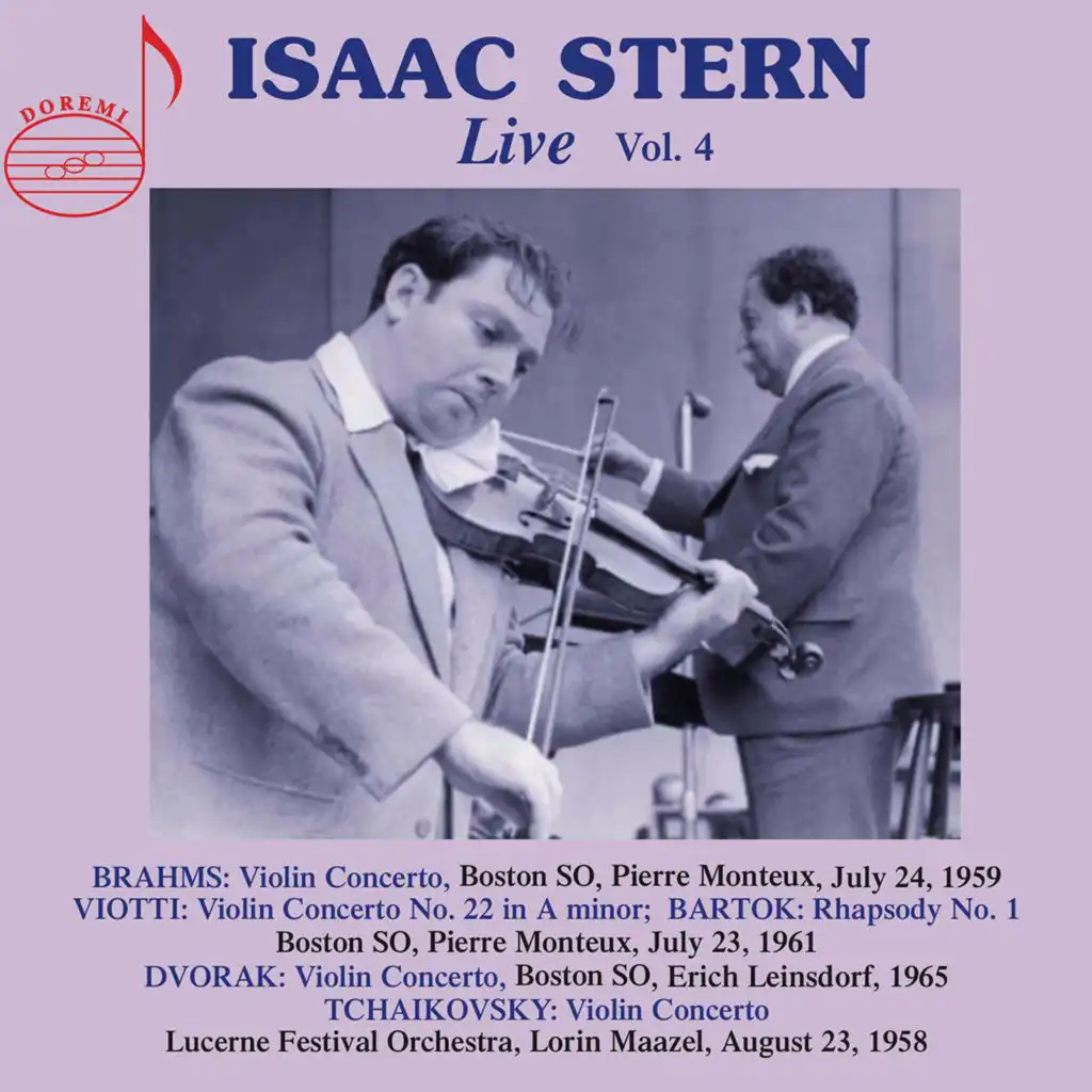 Isaac Stern, Pierre Monteux & Boston Symphony Orchestra