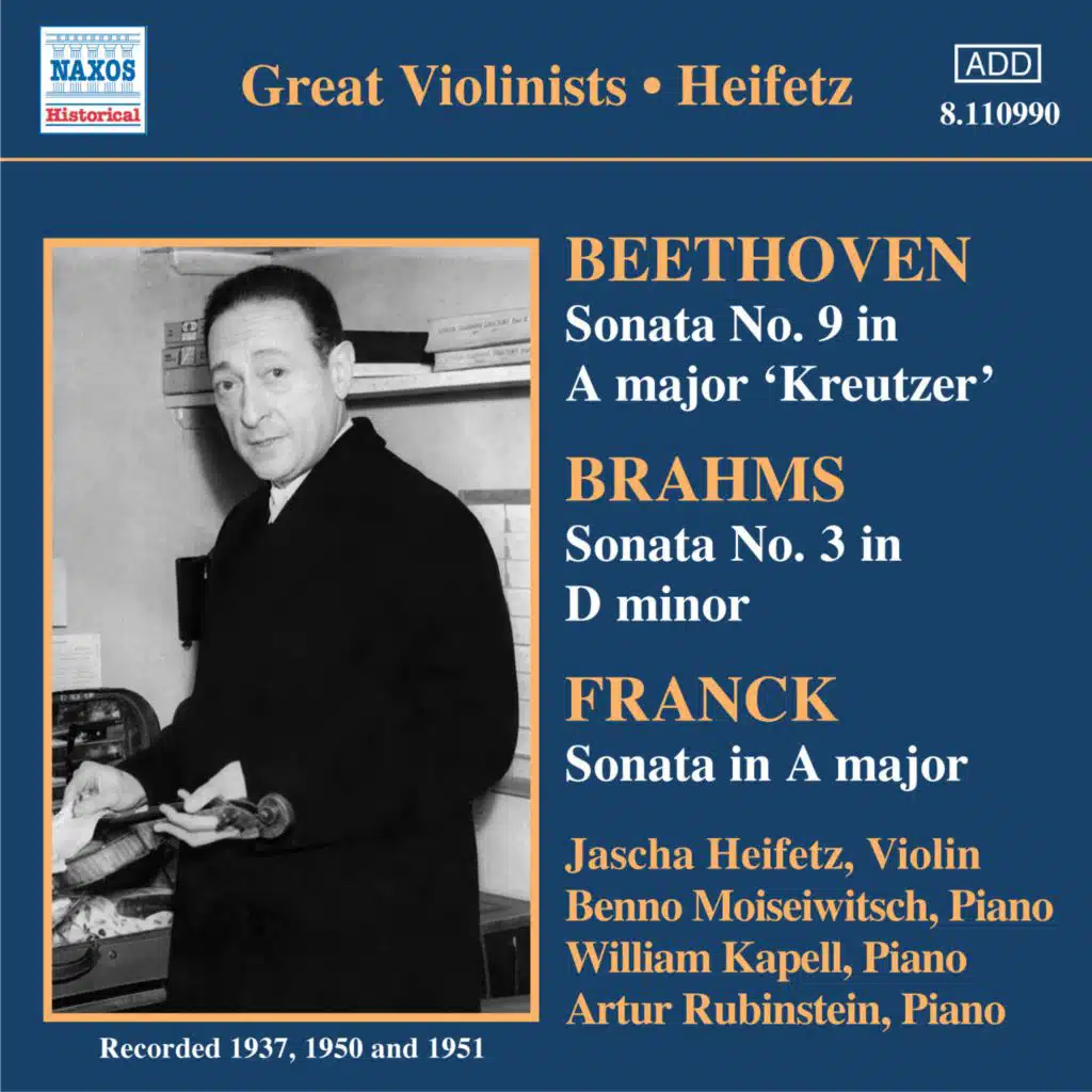 BEETHOVEN / BRAHMS / FRANCK: Violin Sonatas (Heifetz) (1937-1951)