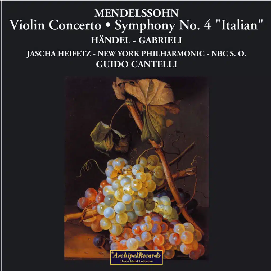 Guido Cantelli with Jascha Heifetz Mendelssohn Concerto