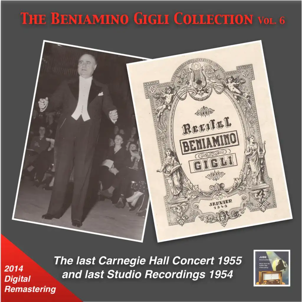 The Beniamino Gigli Collection, Vol. 6: The Last Carnegie Hall Concert & Last Studio Recordings (2014 Digital Remaster) [Live]