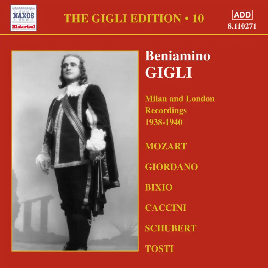 Gigli, Beniamino: Gigli Edition, Vol. 10: Milan and London Recordings (1938-1940)