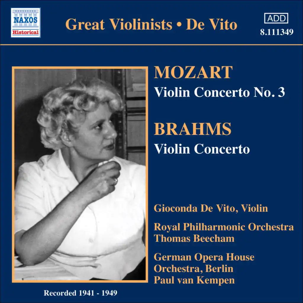 Gioconda De Vito, Royal Philharmonic Orchestra & Sir Thomas Beecham