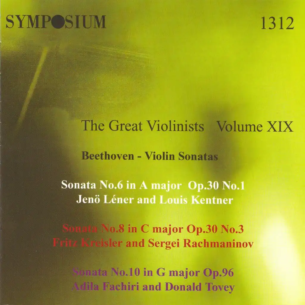 The Great Violinists, Vol. 19 (1927)