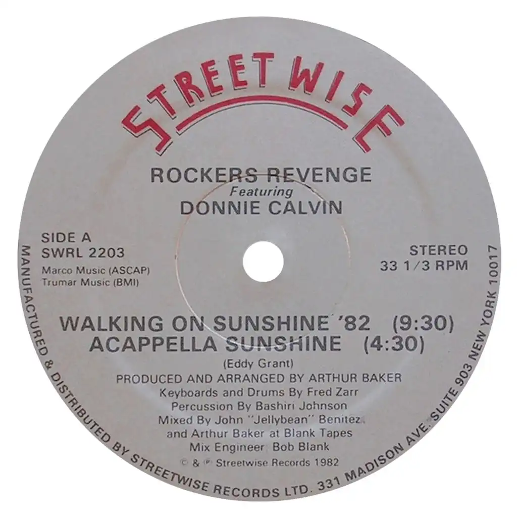 Walking on Sunshine '82 (feat. Donnie Calvin) (Edit)