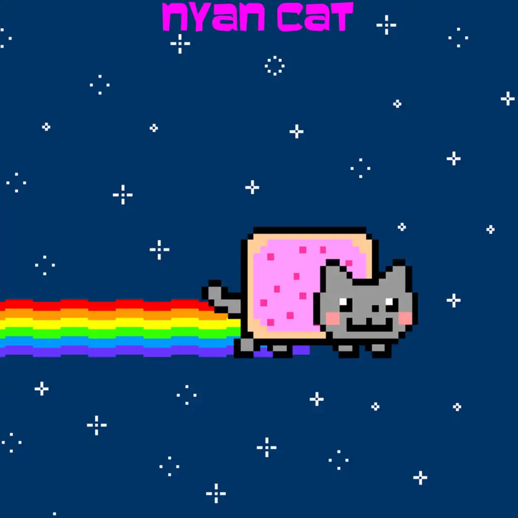 Nyan Cat Original! the Original Flying Cat in Space Rainbow Stars Poptart Funny Japanese Anime