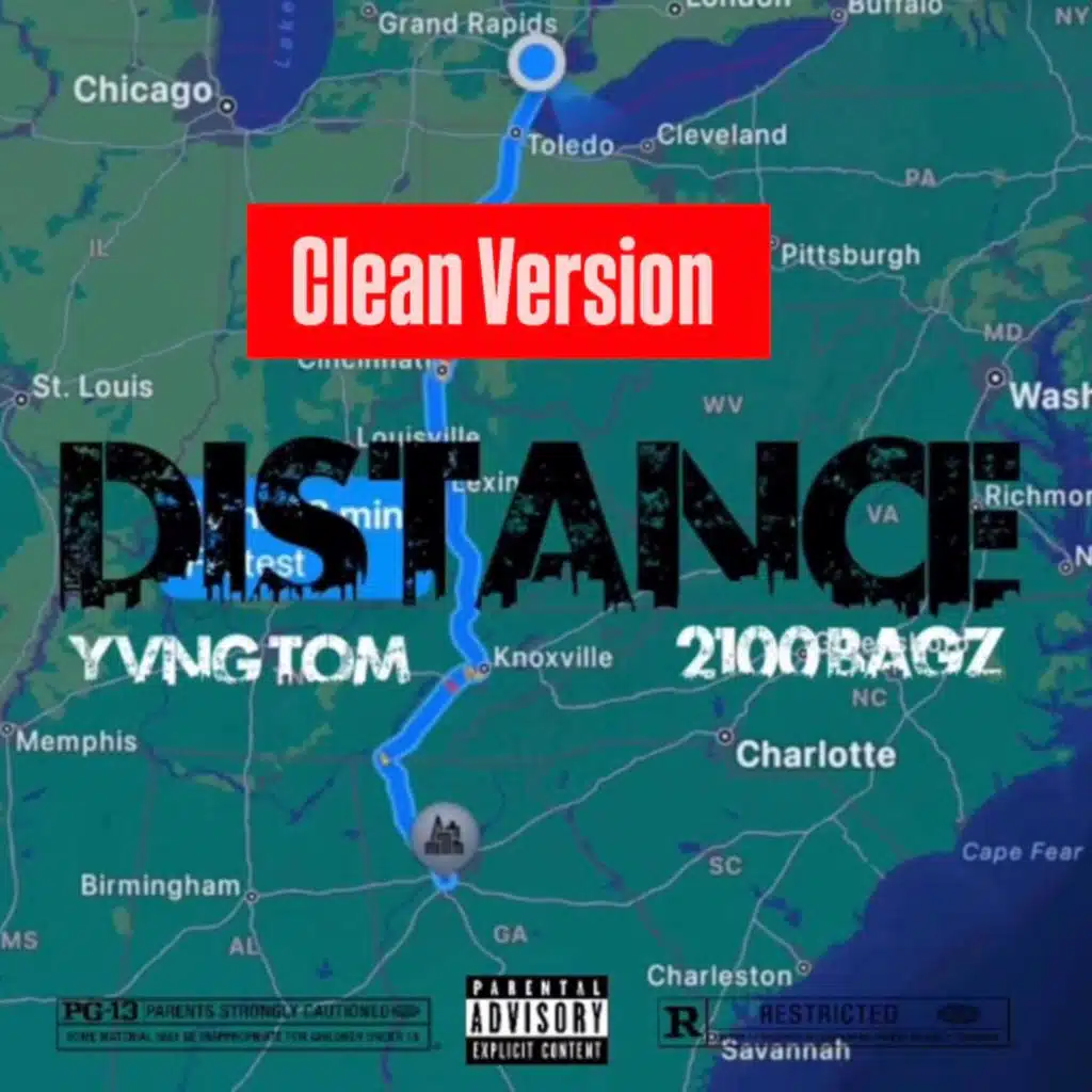 Distance (feat. 2100 Bagz) [Clean Version]