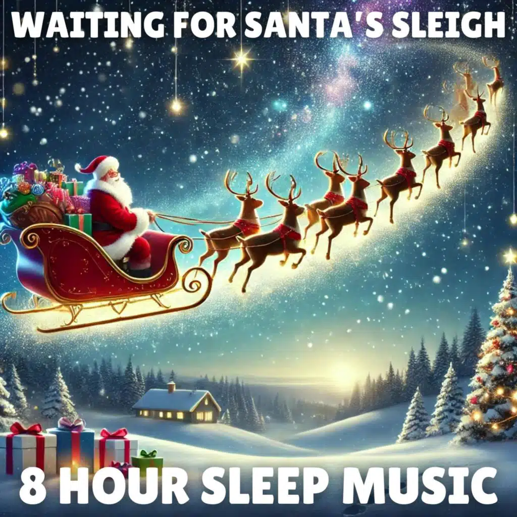 🎅 Waiting for Santa's Sleigh | 8 Hour Christmas Sleep Soundscape with Cozy Piano Music, Jingle Bells, and a Warm Fireplace 🔥