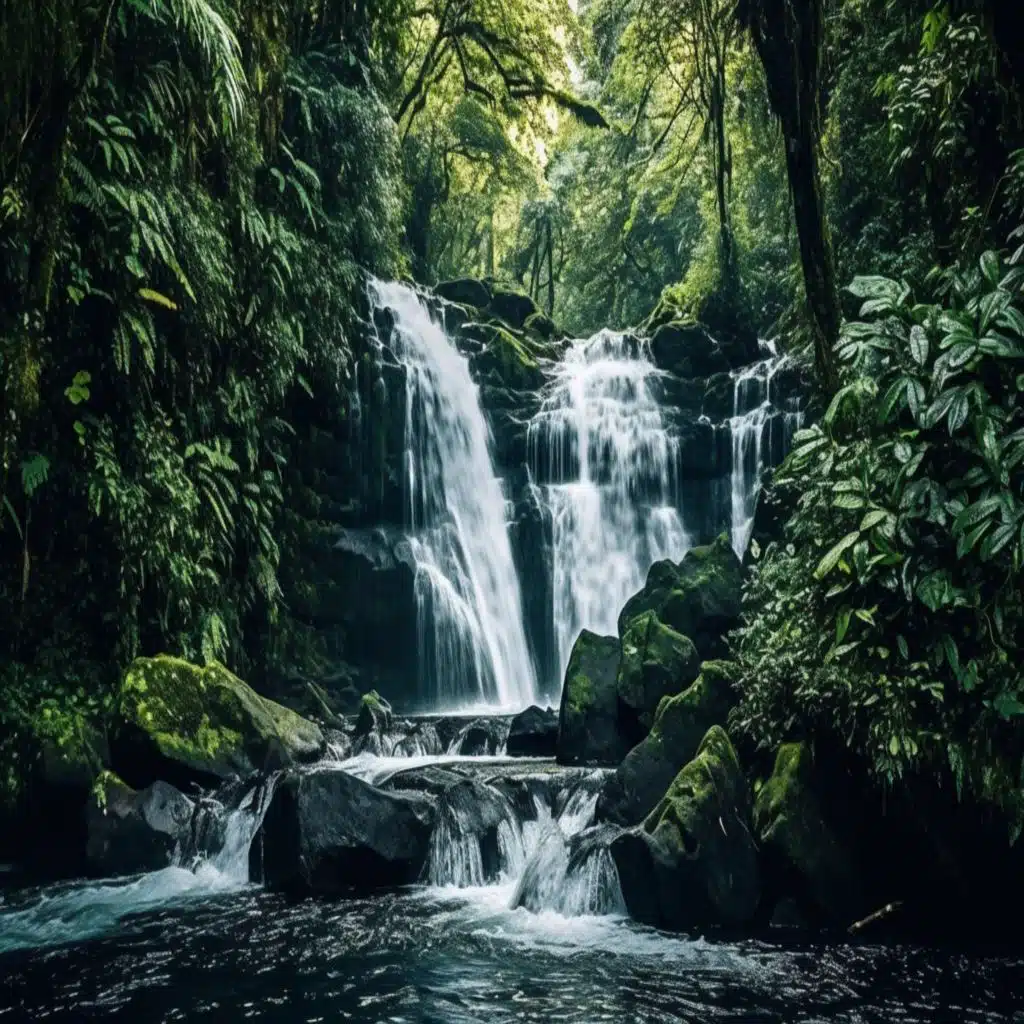 Original sound of a waterfall to relax or sleep