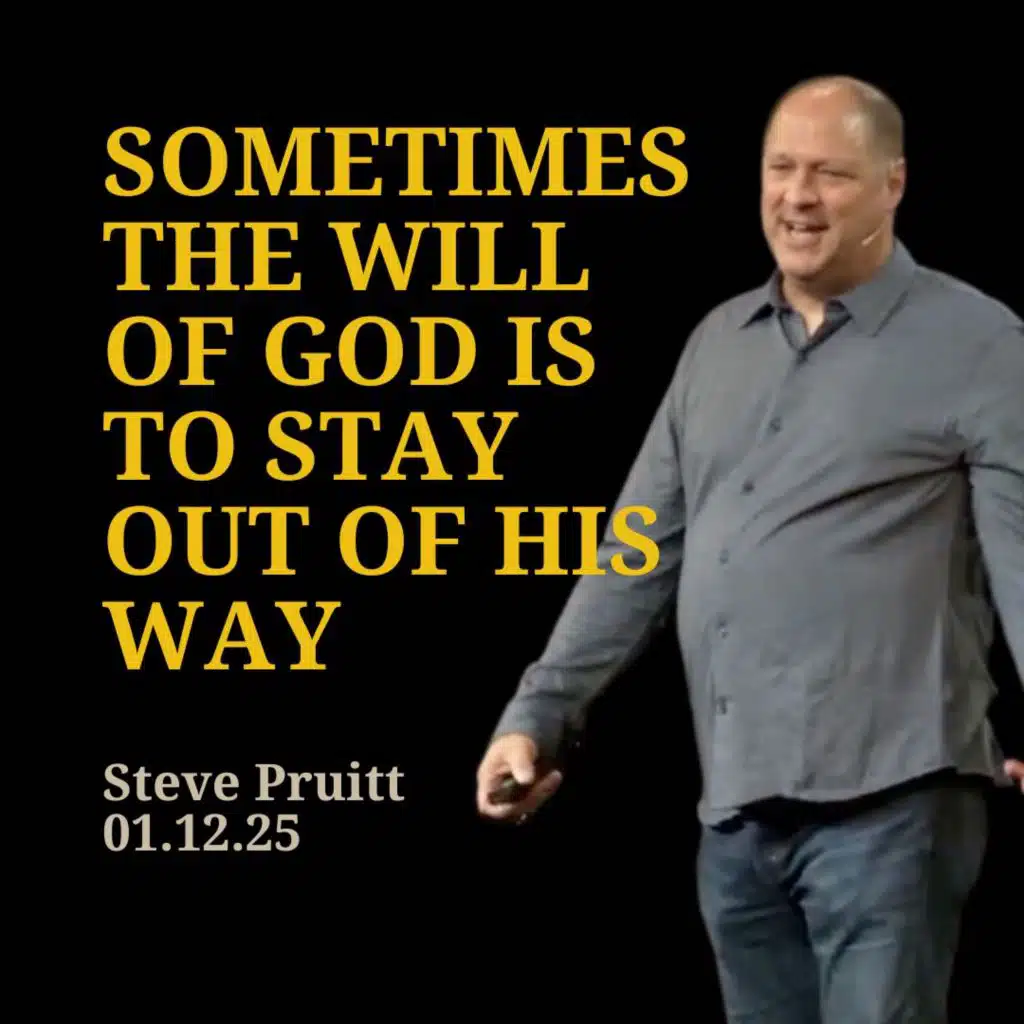 Sometimes the Will of God is to Stay Out of His Way