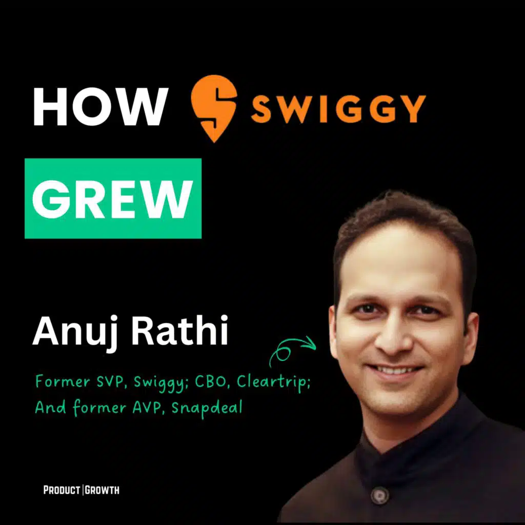 How Swiggy Went From 30K to 1 Million Orders Per DAY With Fmr SVP of Product + Growth, Anuj Rathi