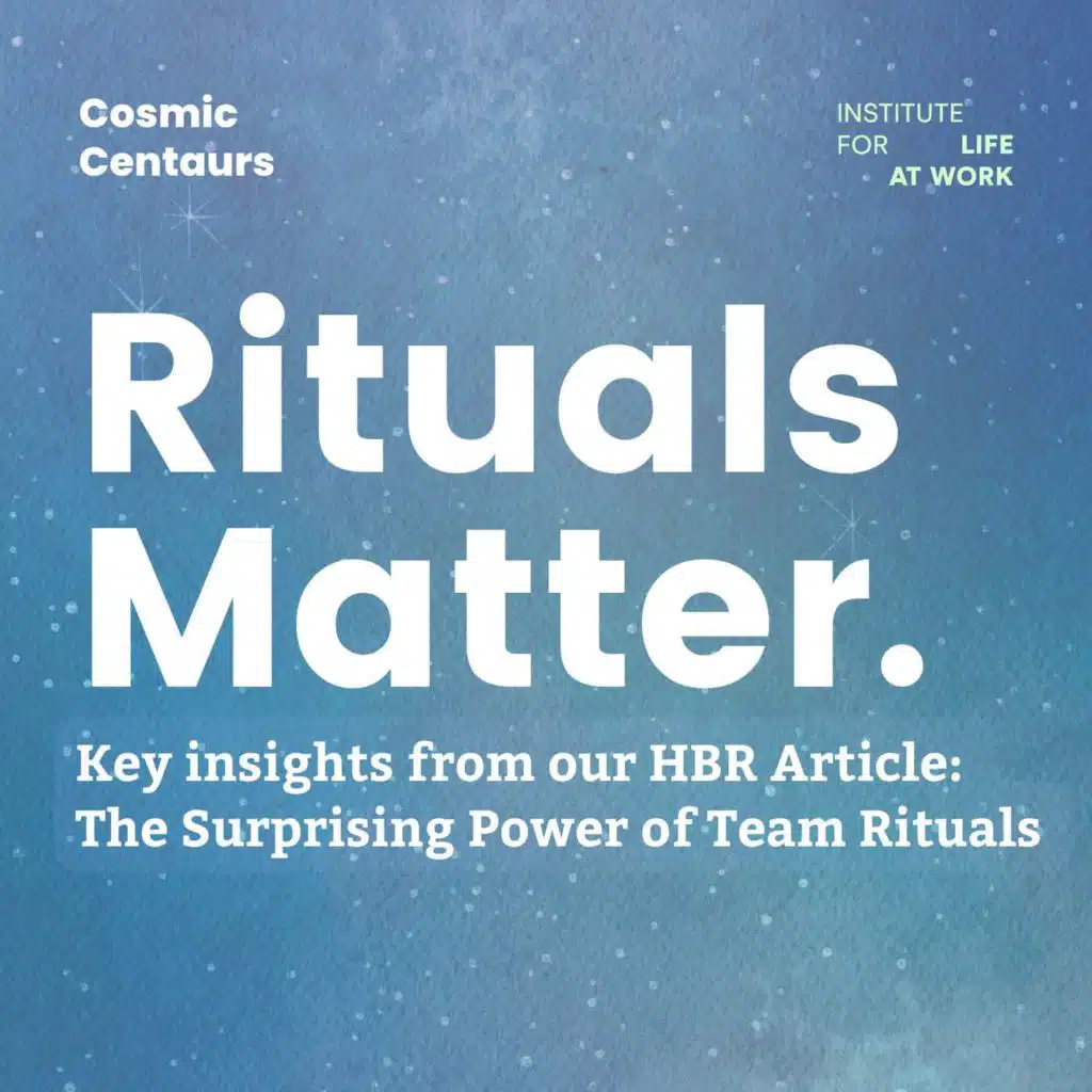 The Surprising Power of Rituals - Learnings from our HBR Article