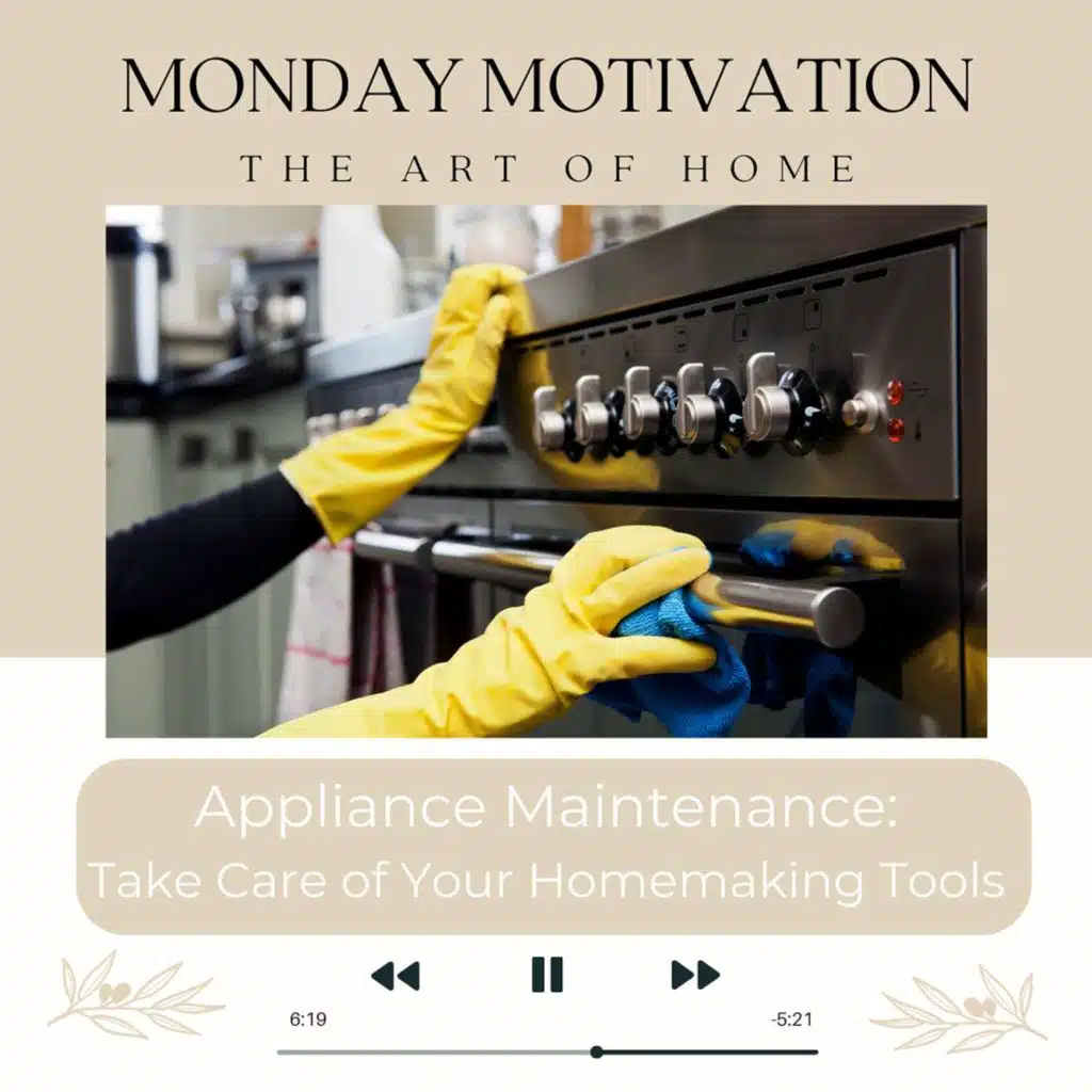 Monday Motivation #18 | Appliance Maintenance: Take Care of Your Homemaking Tools