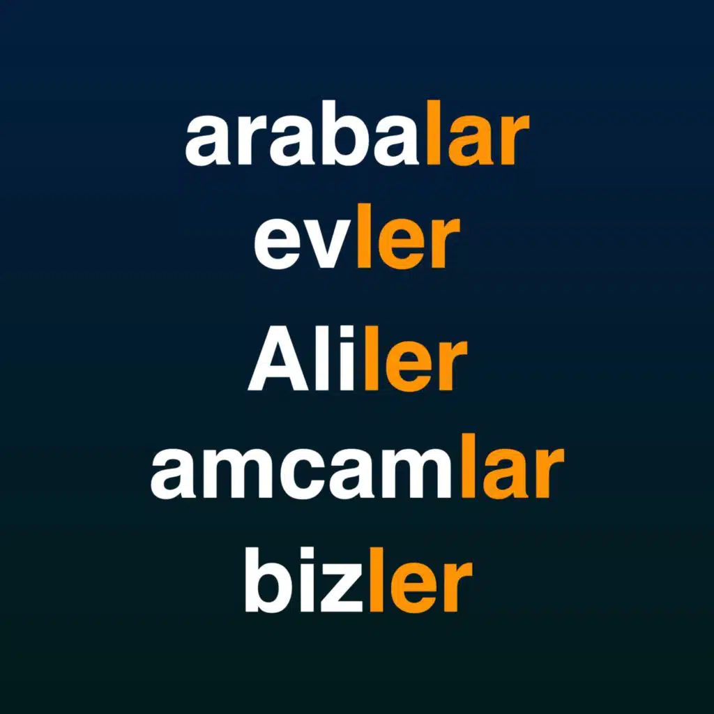 Plural Suffix in Turkish - Part 1
