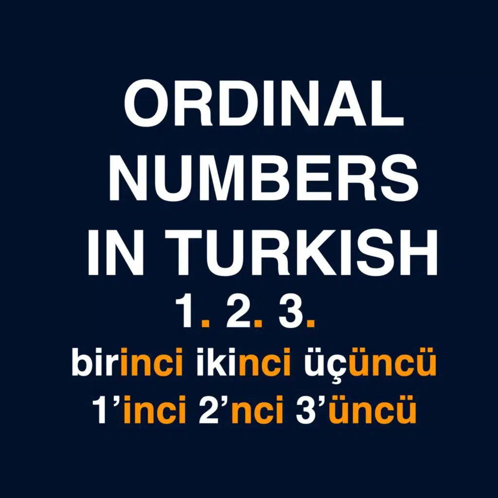 Ordinal Numbers in Turkish