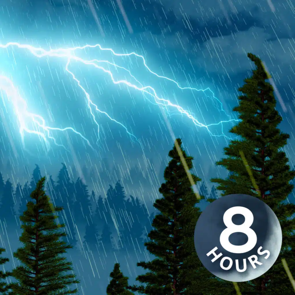 Thunderstorm Sleep Sounds + Rain White Noise I 8 Hours Rainstorm Ambience