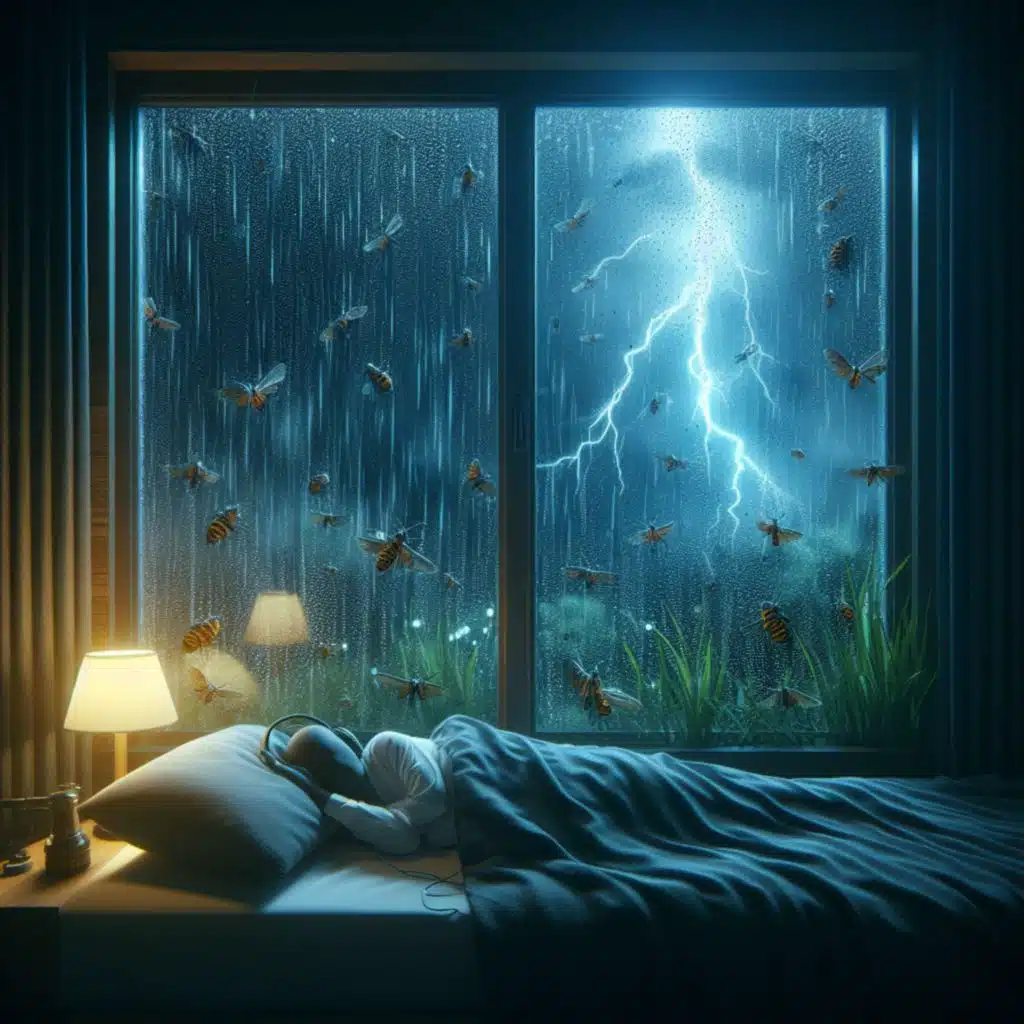 436. Soothing Rainfall Melody: Thunder Whispers & Crickets Chorus for Deep Slumber (9 Hours)