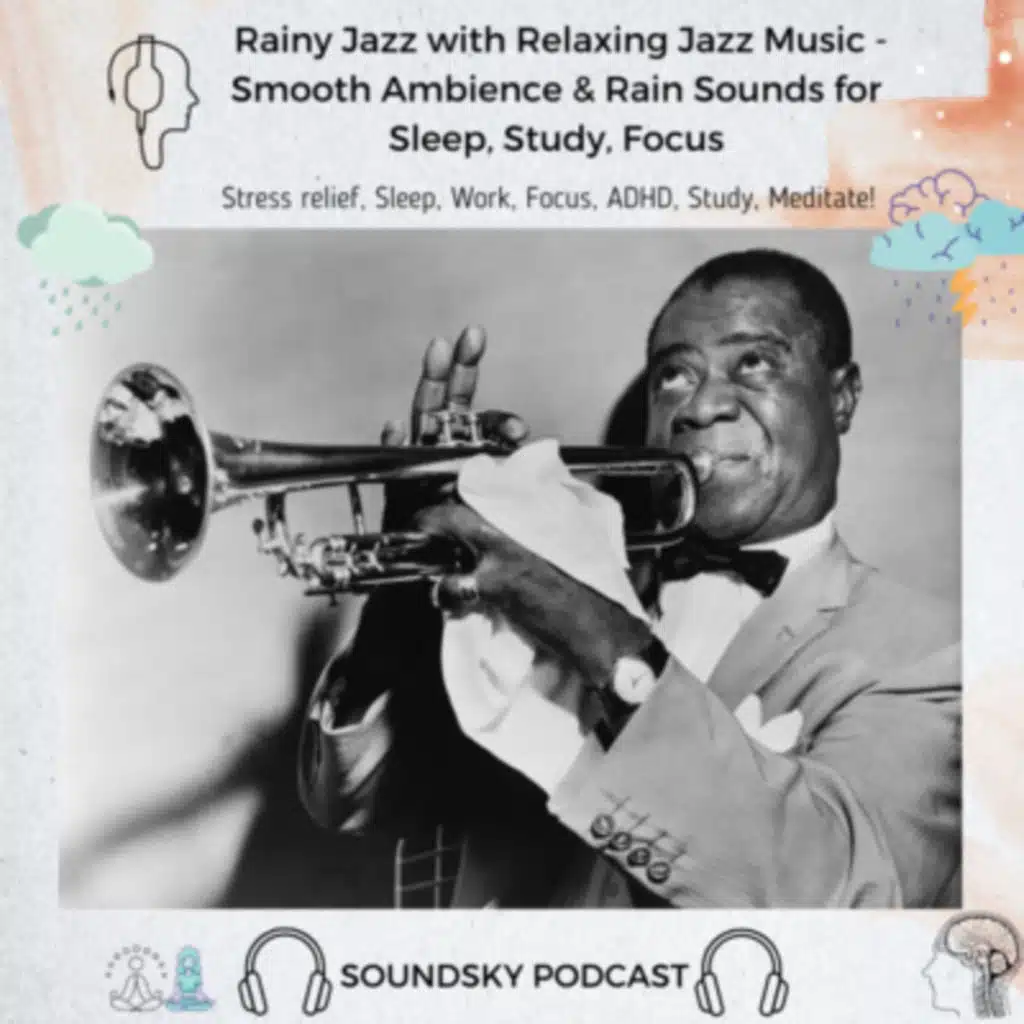 113. Rainy Jazz - Relaxing Jazz Music Collection with Rain + Rumbling Thunder - Smooth Ambience & Rain Sounds for Sleep, Study, Focus | RSW, SoundSky Podcast