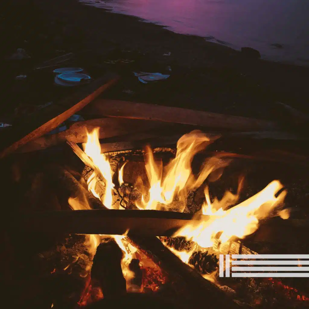 Windy Evening Campfire Sounds