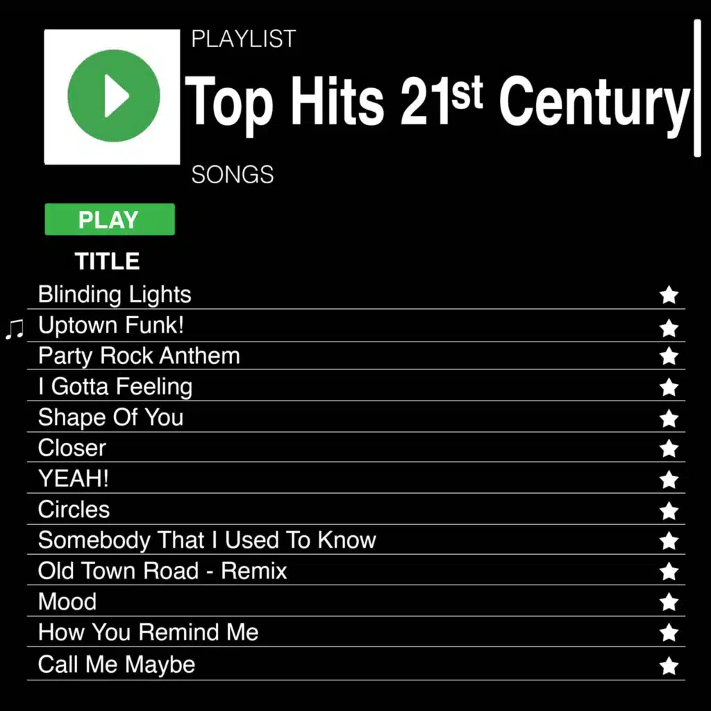 Top Hits of 21st Century