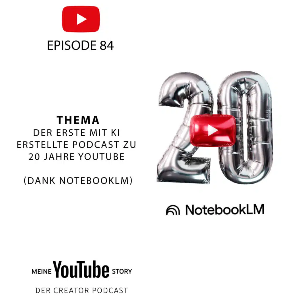 Der erste mit KI erstellte Podcast zu 20 Jahre YouTube (dank NotebookLM)