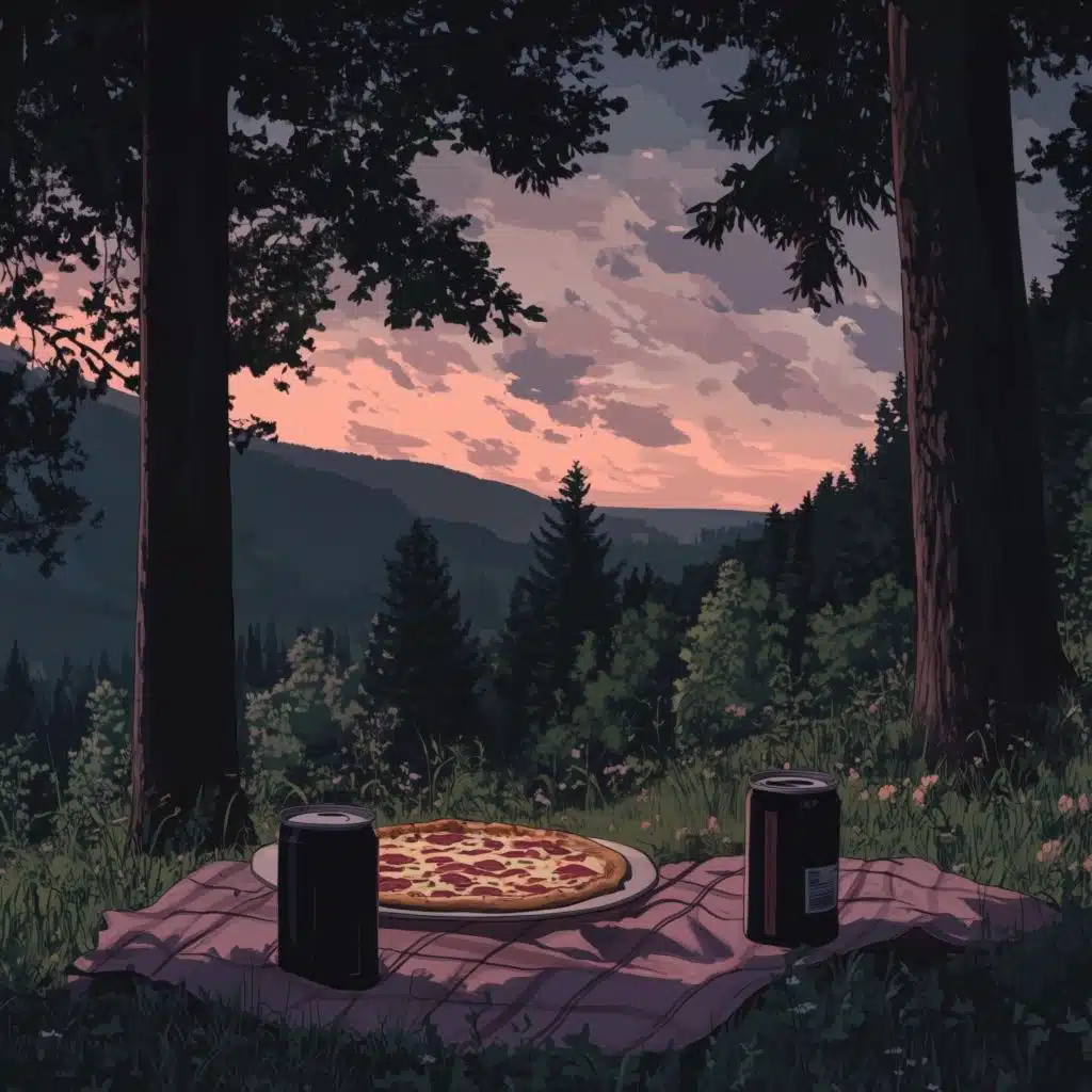 Pizza in den Bergen