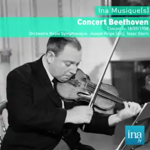 Concert Beethoven, Concert du 18/09/1958, Orchestre National de la RTF, Joseph Krips (dir), Isaac Stern