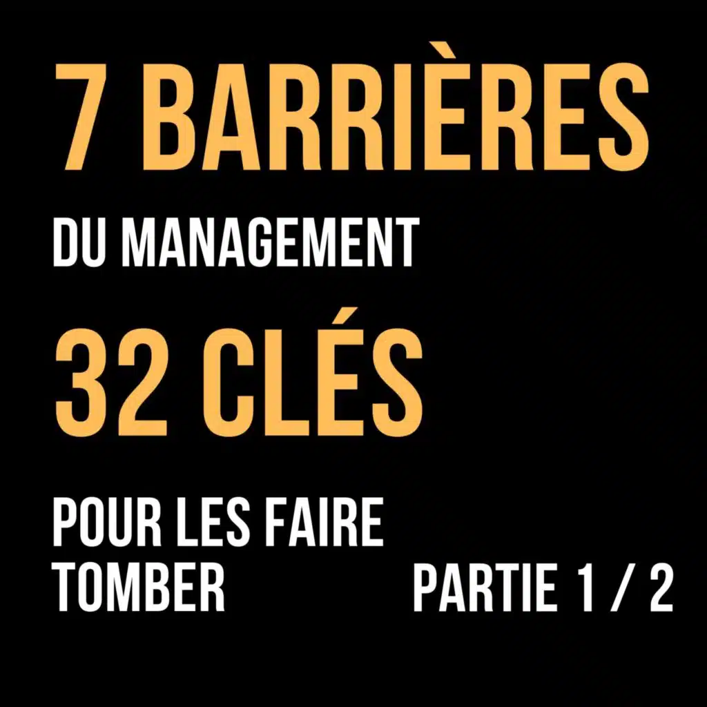 451 - Les 7 BARRIERES du management, et 32 clés pour les casser - Partie 1