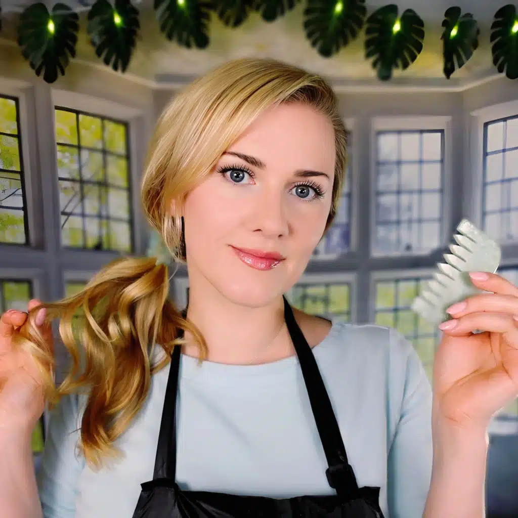 ASMR ✨ Sleep-Inducing Jade Hair Treatment 💆‍♀️ Scalp Massage | Shampoo | Brushing