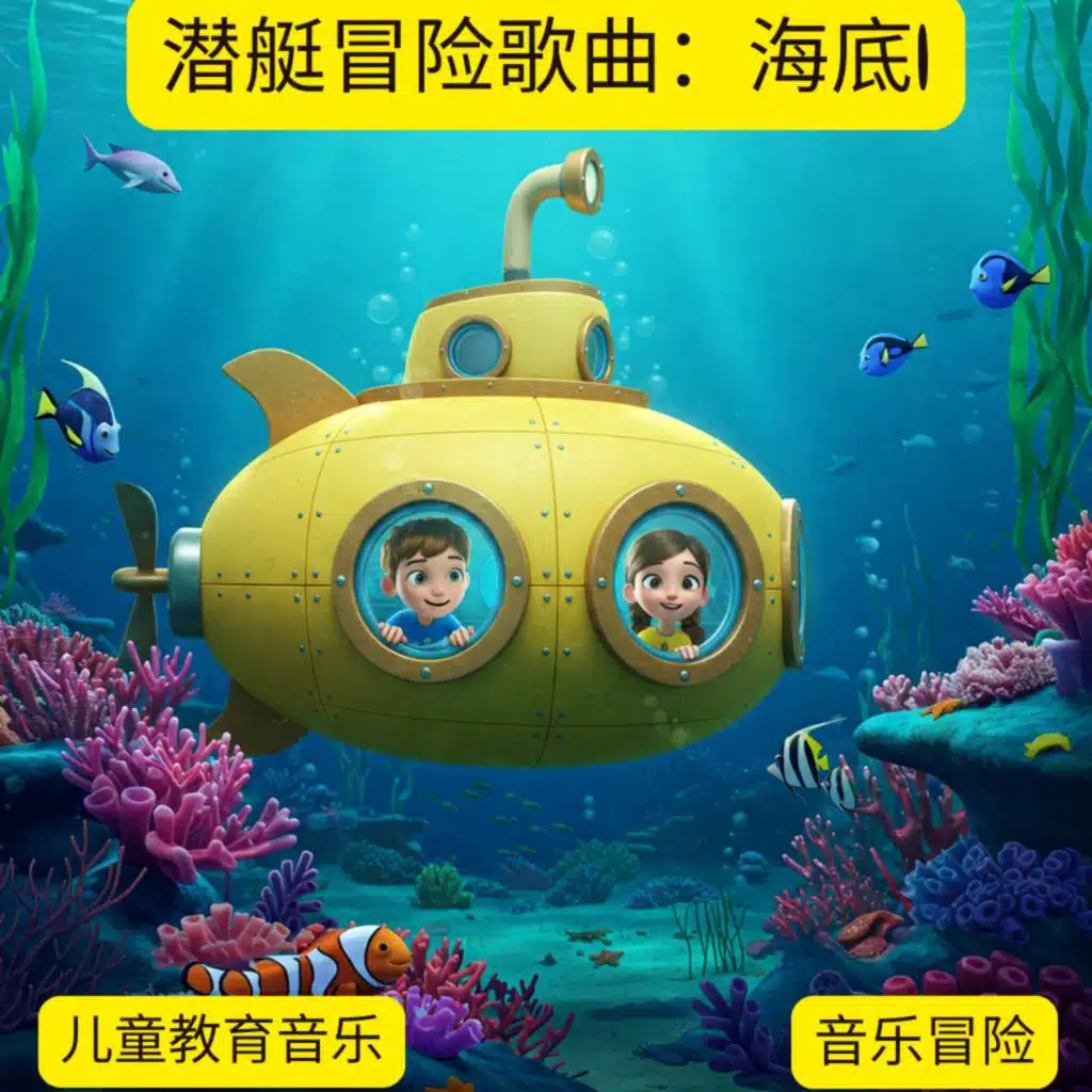 潜艇冒险歌曲：海底|  儿童教育音乐