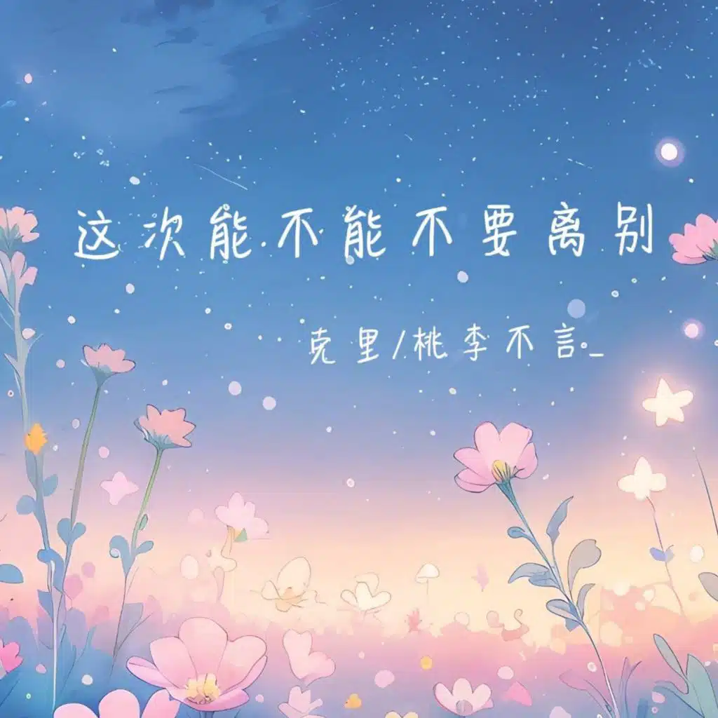这次能不能不要离别