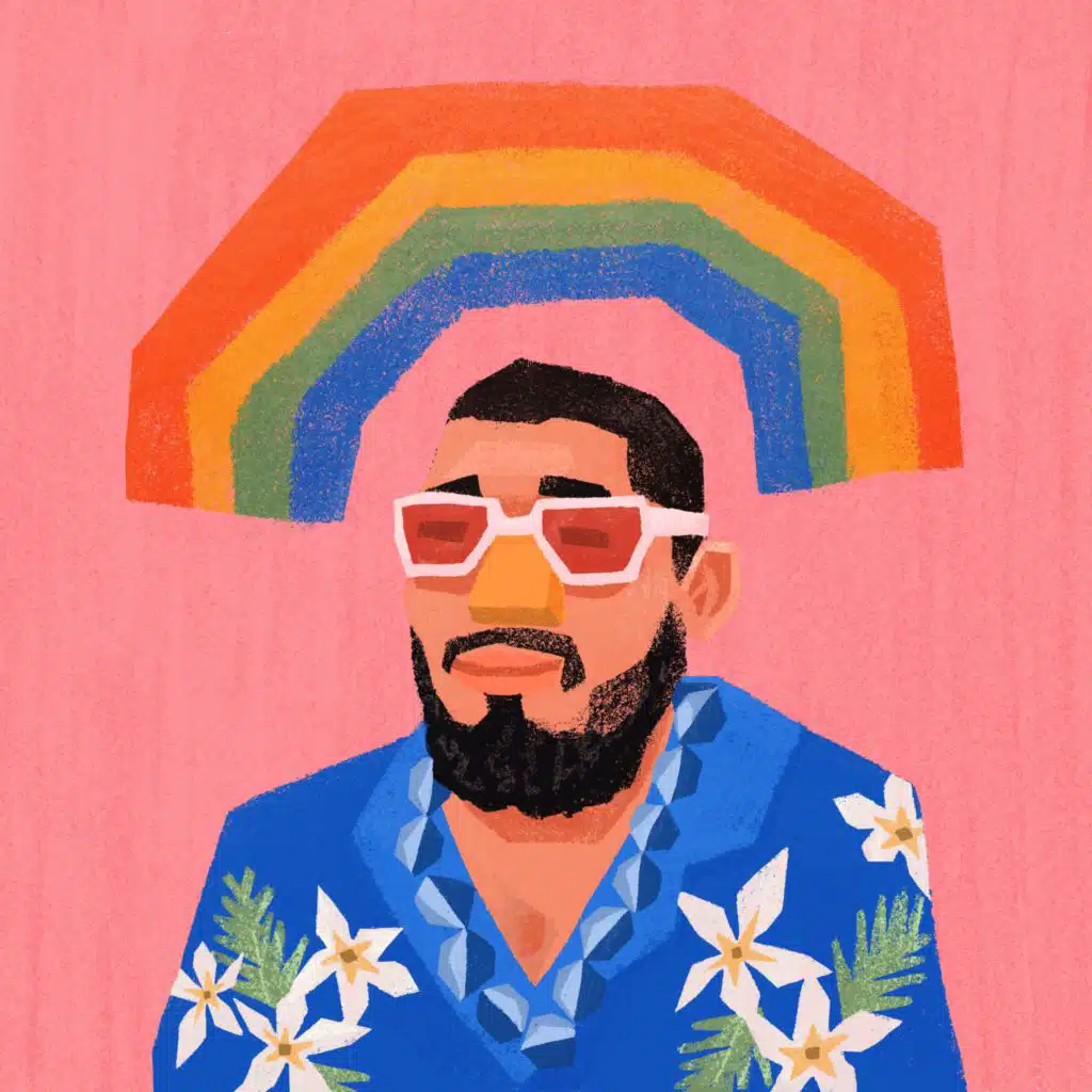 Birthday in Rainbow