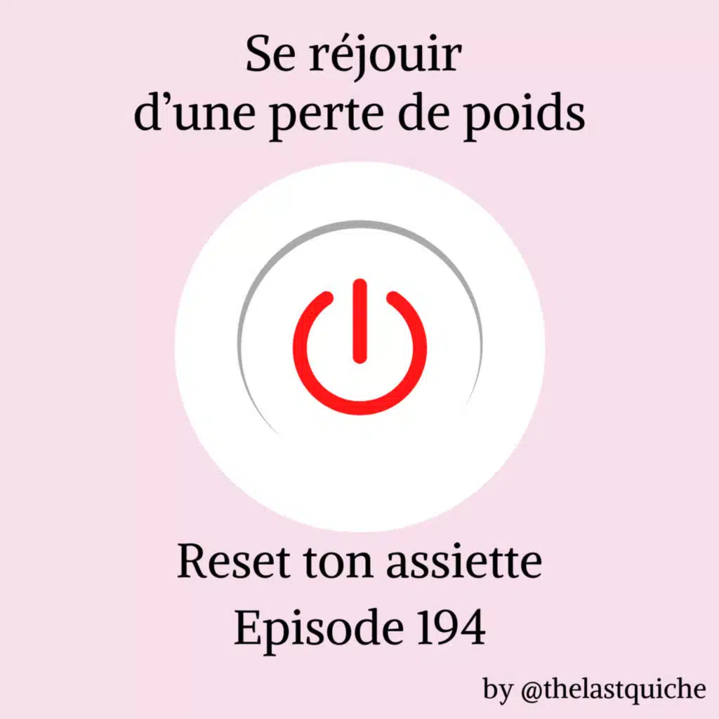 Se réjouir d'une perte de poids