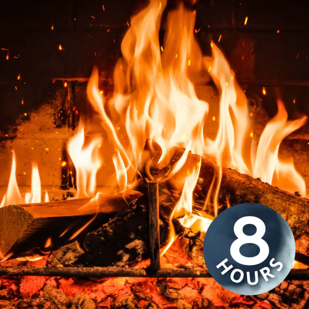 🔥 Cozy Fireplace Sounds | Perfect White Noise for Sleep | Soft Fire Crackling & Burning Logs 8 Hour